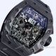 All Black Richard Mille Rm011-Fm Carbon Fiber Watch Black Rubber Band Best Replica (5)_th.jpg